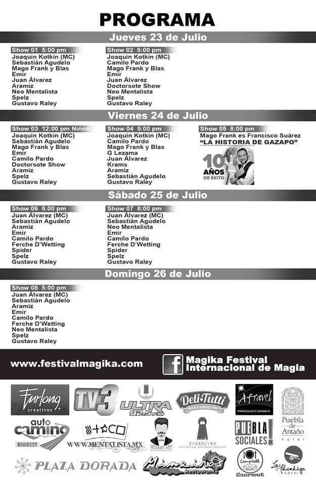 Magika Puebla 2015 Programa