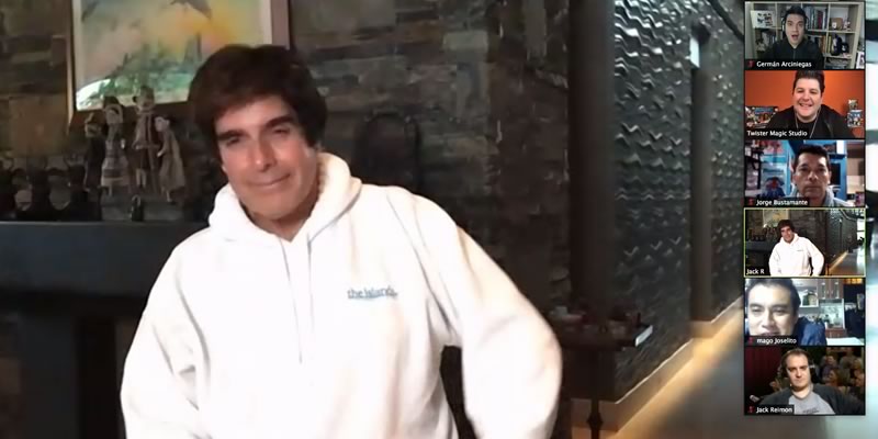 David Copperfield compartió con los magos peruanos a través de zoom