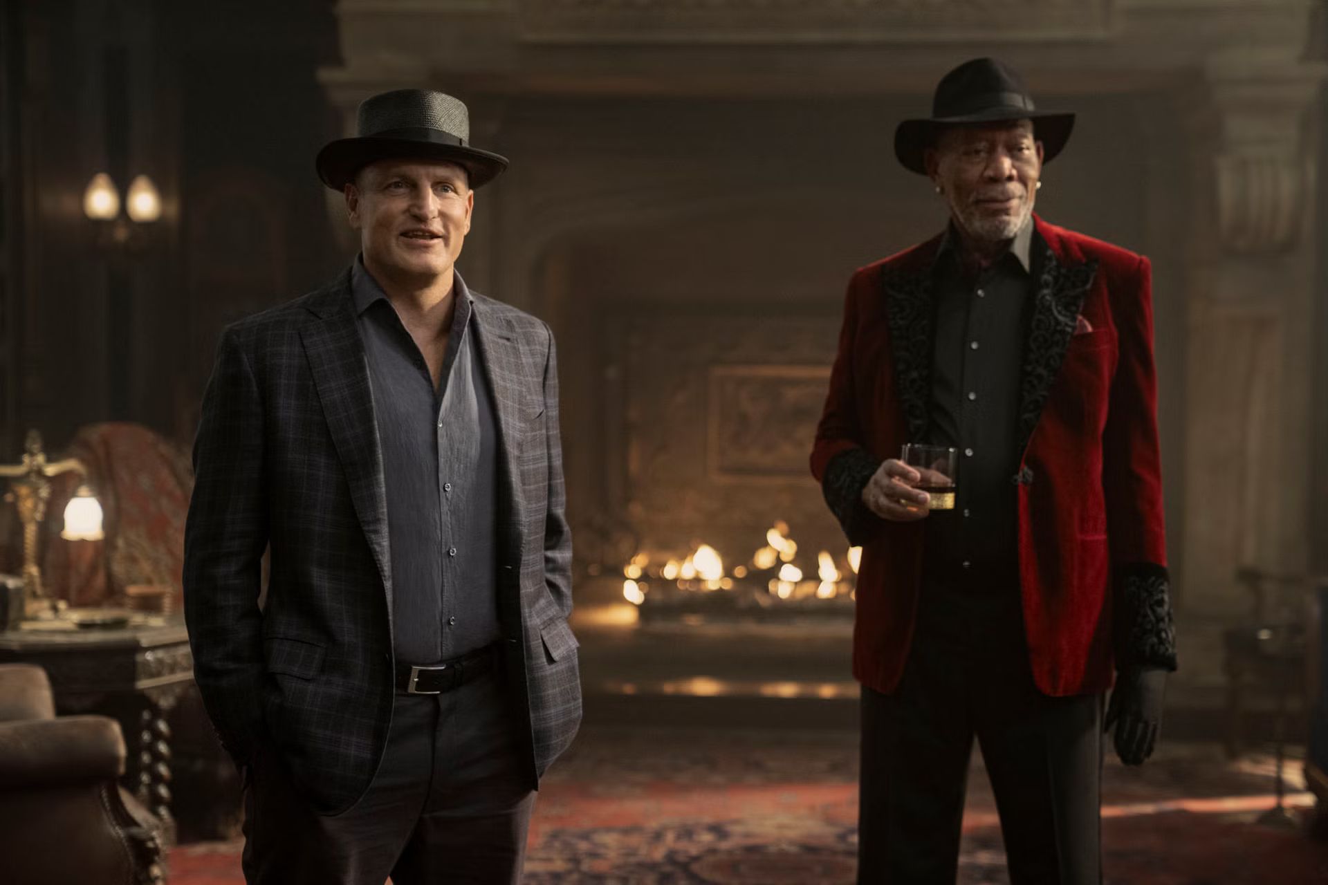 Woody Harrelson y Morgan Freeman en Ahora me Ves, Ahora no me ves.